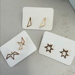 14k gold plated earring set